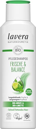 lavera Pflegeshampoo Frische & Balance - ohne Silikone - Sanfte Reinigung & milde Frische - vegan - Naturkosmetik - 250 ml von lavera