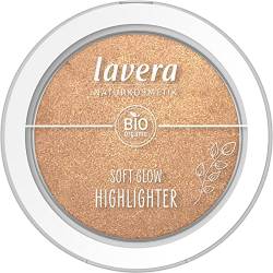 lavera Soft Glow Highlighter -Sunrise Glow 01- gold - Bio-Mandelöl & Vitamin E - Vegan - schimmernd - Samtige Textur (1 x 5,5g) von lavera