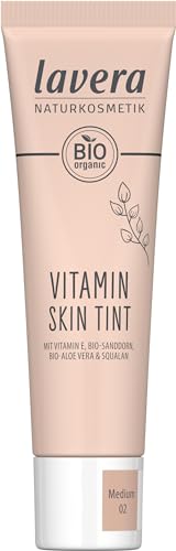 lavera Vitamin Skin Tint Medium 02 - Foundation - frischer Teint & natürliches Finish - kaschiert feine Unebenheiten - vegan - Naturkosmetik - 30 ml von lavera