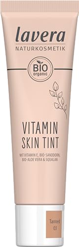 lavera Vitamin Skin Tint Tanned 03 - Foundation - frischer Teint & natürliches Finish - kaschiert feine Unebenheiten - vegan - Naturkosmetik - 30 ml von lavera