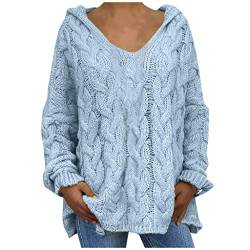 Strickpullover Damen Oversize Pullover Grobstrick Winterpullover Strickpulli Sweater lässig Outwear Casual elegant einfarbig S-XXXL von lbert