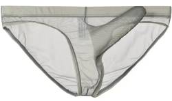 lclvld Herren Slips Briefs Dünn Unterhose Low Rise Unterwäsche Transparent Tanga String Briefs Unterhose mit Penishülle von lclvld