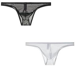 lclvld Herren Slips Transparent Erotik Briefs Low Rise Slips Atmubgsaktiv Sexy Jockstrap Sortunterwäsche Slips von lclvld