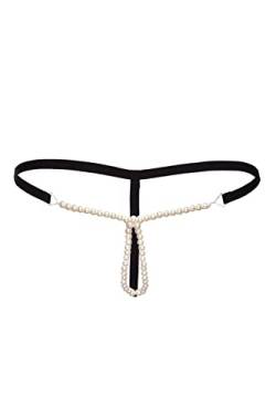 le CABARET LINGERIE Sexy String Erotik Unterwäsche Unterhose mit Perlen (Schwarz) von le CABARET LINGERIE