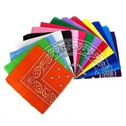 ledermodefashion 6 er Set Bandana gemischte 6 Farben 100% Baumwolle von ledermodefashion