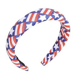 lencyotool Stirnband mit amerikanischer Flagge, patriotisches Stirnband für Damen | Patriotischer Haarreifen für Frauen - Weicher Haarschmuck zum Gedenktag, Kopfschmuck mit amerikanischer Flagge für von lencyotool
