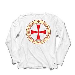 lepni.me Herren T Shirts Der christliche Ritterorden der Tempelritter, Kreuzritter Kreuz (XL Weiß Mehrfarben) von lepni.me