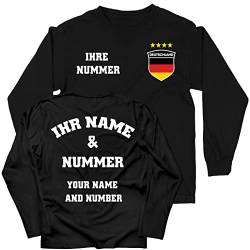 lepni.me Kinder Deutschland Fußball Trikot Dein Name und Deine Nummer T-Shirts Fussball Europameisterschaft oder WM 2022 Geschenke (9-11 Jahre Schwarz Mehrfarben) von lepni.me