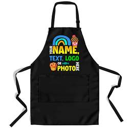 lepni.me Premium Kinder Personalisierte Koch Schürzen für Kochen | Print Jungen oder Mädchen Name, Foto oder Logo Backen Malerei Schürze für Kleinkind von lepni.me