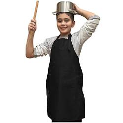 lepni.me Premium Kinderschürzen zum Kochen | Malschürze für Kinder | Schürzen mit Doppeltasche für Kleinkinder Jungen Mädchen | Backkunst-Koch-Outfit von lepni.me
