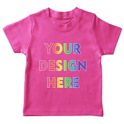 lepni.me T-Shirt für Kinder Benutzerdefinierter 2-seitiger Vorder- und Rückseitendruck Personalisierter Text oder Entwerfen Sie Ihr Eigenes Bild (5-6 Jahre Pink Mehrfarben) von lepni.me