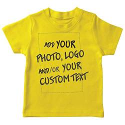 lepni.me T-Shirt für Kinder Machen Sie Ihren eigenen personalisierten Bedrucken Lassen Druck mit Lieblingsfoto oder Wunschtex (1-2 Jahre Gelb Mehrfarben) von lepni.me