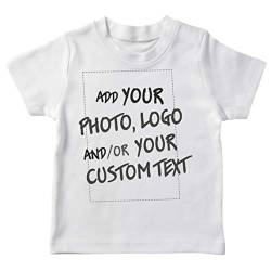 lepni.me T-Shirt für Kinder Machen Sie Ihren eigenen personalisierten Bedrucken Lassen Druck mit Lieblingsfoto oder Wunschtex (12-13 Jahre Weiß Mehrfarben) von lepni.me
