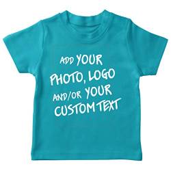 lepni.me T-Shirt für Kinder Machen Sie Ihren eigenen personalisierten Bedrucken Lassen Druck mit Lieblingsfoto oder Wunschtex (5-6 Jahre Hellblau Mehrfarben) von lepni.me