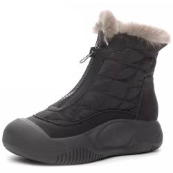 leprix Swisszauber Schneestiefel Wasserdicht, Winter Warm Gefütterte Schneestiefel Outdoor Rutschfeste Schuhe Für Damen (Schwarz, Erwachsene, Damen, 40, Numerisch, EU Schuhgrößensystem, M) von leprix