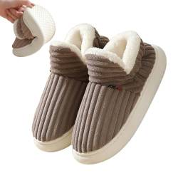 Damenhausschuhe, Rutschfeste Pantoffeln mit orthopädischen Sohlen, Indoor Outdoor Scuff Slides, Winter bequeme Slip-On Fuzzy Home Hausschuhe für Damen und Herren Leryveo von leryveo