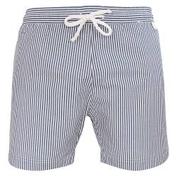 les loulous de la plage - Badehose für Herren, klassisch, gestreift, blau, grau und weiß – Montauk 755, blau, XXL von les loulous de la plage