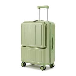 lesulety Handgepäck Koffer Hardshell Koffer Laptop Trolley Tasche auf Rädern Groß mit TSA Schlösser USB,Grün,22in von lesulety
