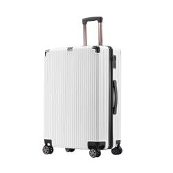 lesulety Handgepäckkoffer Carry on Koffer 20-Zoll ABS + PC Hardshell Spinner Trolley,Weiß,20in von lesulety