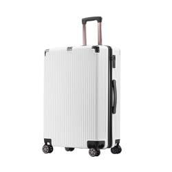 lesulety Handgepäckkoffer Carry on Koffer 20-Zoll ABS + PC Hardshell Spinner Trolley,Weiß,22in von lesulety