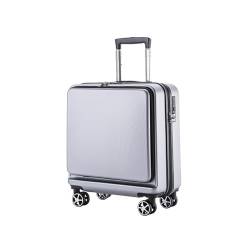 lesulety Kleiner Koffer mit Rädern Aluminium Koffer ABS + PC Koffer mit Dual Control TSA Lock Kabine Koffer für Geschäftsreisen,1,18in von lesulety