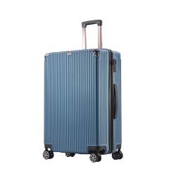 lesulety Kleiner rollender Koffer Handgepäckkoffer mit Rädern mit 4 Double Spinner Wheels TSA Lock für Mann Frauen,Blau,22in von lesulety