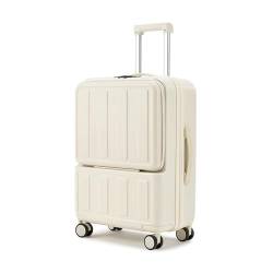 lesulety Reisekoffer leichte ABS Hartschale kleine leichte Koffer TSA Schloss Koffer,Weiß,20in von lesulety