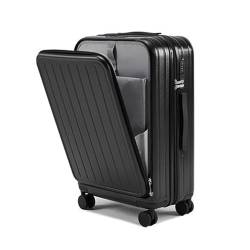 lesulety Vordere Öffnung Gepäck mit USB-Schnittstelle Trolley-Box TSA Boarding Box 22in Reise-Box mit Becherhalter,2,24in von lesulety