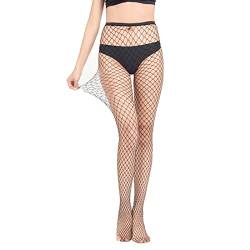 letcdfer Schwarze Netzstrumpfhose Mit Mittlerem Mesh, Damen Sexy Strumpfhosen Strumpfhosen, Nylonstrumpfhose Mit Hohem Stretch-Sexy-Stil, NetzstrüMpfe Mit Hoher ElastizitäT von letcdfer