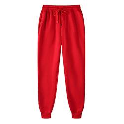 Jogginghose Herren Lang Hip Hop Hose Sporthose mit Plüsch Herbst Winter Wärme Sweathose Freizeithosen für Männer Breites Bein Jogging-Hose Sport Pants Trainingshose mit Kordelzug von liaddkv