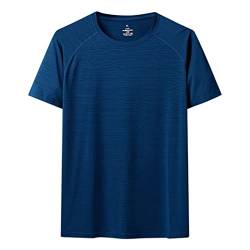 Kurzärmliges Rundhals-T-Shirt aus Eisseide für Herren, lässig, Sport, Fitness, Outdoor, schweißableitend Shirts Herren Sexy von liaddkv