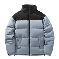 liaddkv Benutzerdefinierte Winter Plus Baumwolle und dicke Daunenjacke lose Mode helle Gesicht Jacke für Männer Hellblau Mantel Herren (A, M) von liaddkv