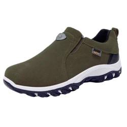 liaddkv Einfarbige runde Zehen-Laufschuhe für Herren Herren Schuhe Slipper Winter (Green, 45) von liaddkv