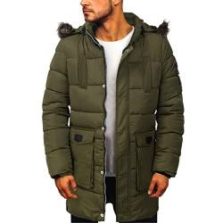 liaddkv Winterparka Herren Lang Daunenjacke Warm Winterjacke Herren Mit Abnehmbarer Kapuze Steppjacke Wintermantel Daunenmantel Herren Winter Dicke Warme Puffer Jacket Winterjacke von liaddkv