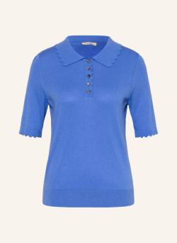 Lilienfels Strick-Poloshirt Mit Cashmere blau von lilienfels