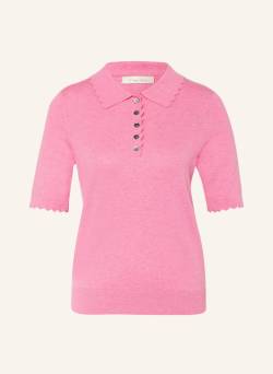 Lilienfels Strick-Poloshirt Mit Cashmere pink von lilienfels
