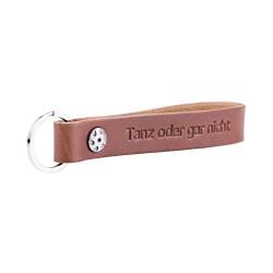 Schlüsselanhänger aus Leder mit Prägung „Tanz oder gar Nicht“, ca. 13cm – Made in Germany von lillybox