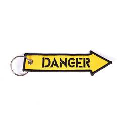 Schlüsselband Danger, schwarz/gelb Schlüsselanhänger von lillybox