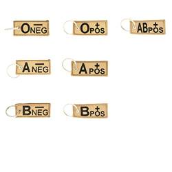 lillybox Schlüsselanhänger Blutgruppe A+ A- B+ B- AB+ 0+ 0- Schlüsselband in braun/schwarz für Wohnungsschlüssel, Auto, Motorad und vieles mehr! (0-) von lillybox