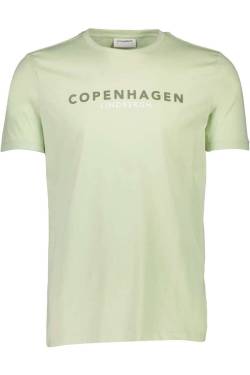 Lindbergh Regular Fit T-Shirt Rundhals hellgrün, bedruckt von lindbergh