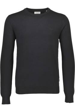 Lindbergh Slim Fit Pullover schwarz, Einfarbig von lindbergh