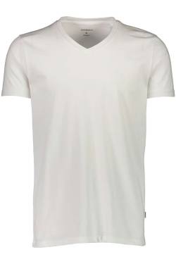 Lindbergh Slim Fit T-Shirt V-Ausschnitt weiss, Einfarbig von lindbergh