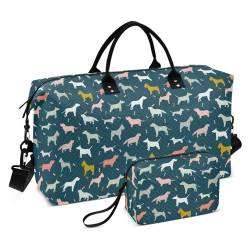 Reisetasche für Hunde, Dackel, Handgepäck, persönliche Gegenstände, Sporttasche mit verstellbarem Gurt, für Geschäftsreisen, großes Fassungsvermögen, Hunde-Dackel, 1 size von linqin