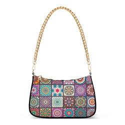 Schultertasche Handtaschen Damen Tragetasche Umhängetasche Tribal Muster Clutch Geldbörsen für Damen, Tribal Muster, Einheitsgröße von linqin