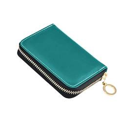 Teal Herren Kleine Safe Zip Pocket Geldbörse mit RFID-Blockierung für die Schule, blaugrün, Einheitsgröße, Klassisch von linqin