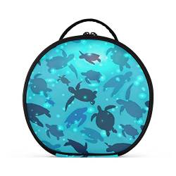 linqin Tragbare Make-up-Tasche für Frauen, Reise-Make-up-Tasche, Organizer mit verstellbaren Trennwänden, Weltschildkröten-Hautpflege-Tasche für Schmuck, Pinsel, Kosmetika, World Turtle, Einheitsgröße von linqin