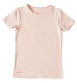 little label Kurzarm-Unterhemd Mädchen T-Shirt Rosa Rundhals Bio-Baumwolle 164 von little label