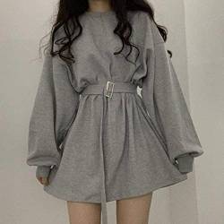 liuliu Gothic Goth Kleid Frauen Streetwear Kpop Mode Koreanischer Stil Gothic Harajuku Langarm Schwarzes Kleid Mini Wrap Mall Goth von liuliu