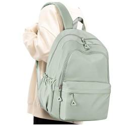 Rucksack Schule Mädchen Schulrucksack Jungen Schulranzen Teenager Rucksack mit laptopfach 14 Zoll Lässig Daypack School Bag for Girls Boys Hellgrün von livbote