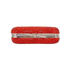 lmoikesz Glänzendes Strass Lippenstiftetui mit Spiegel – glamouröse und stilvolle Aufbewahrungsbox, tragbar, luxuriös, staubdicht, Rot von lmoikesz